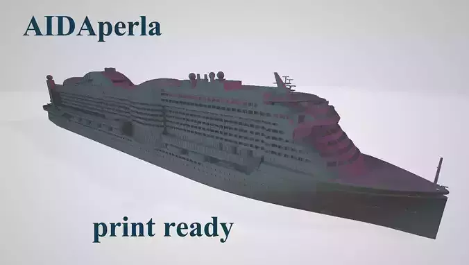 AIDAperla cruise ship 3D print model