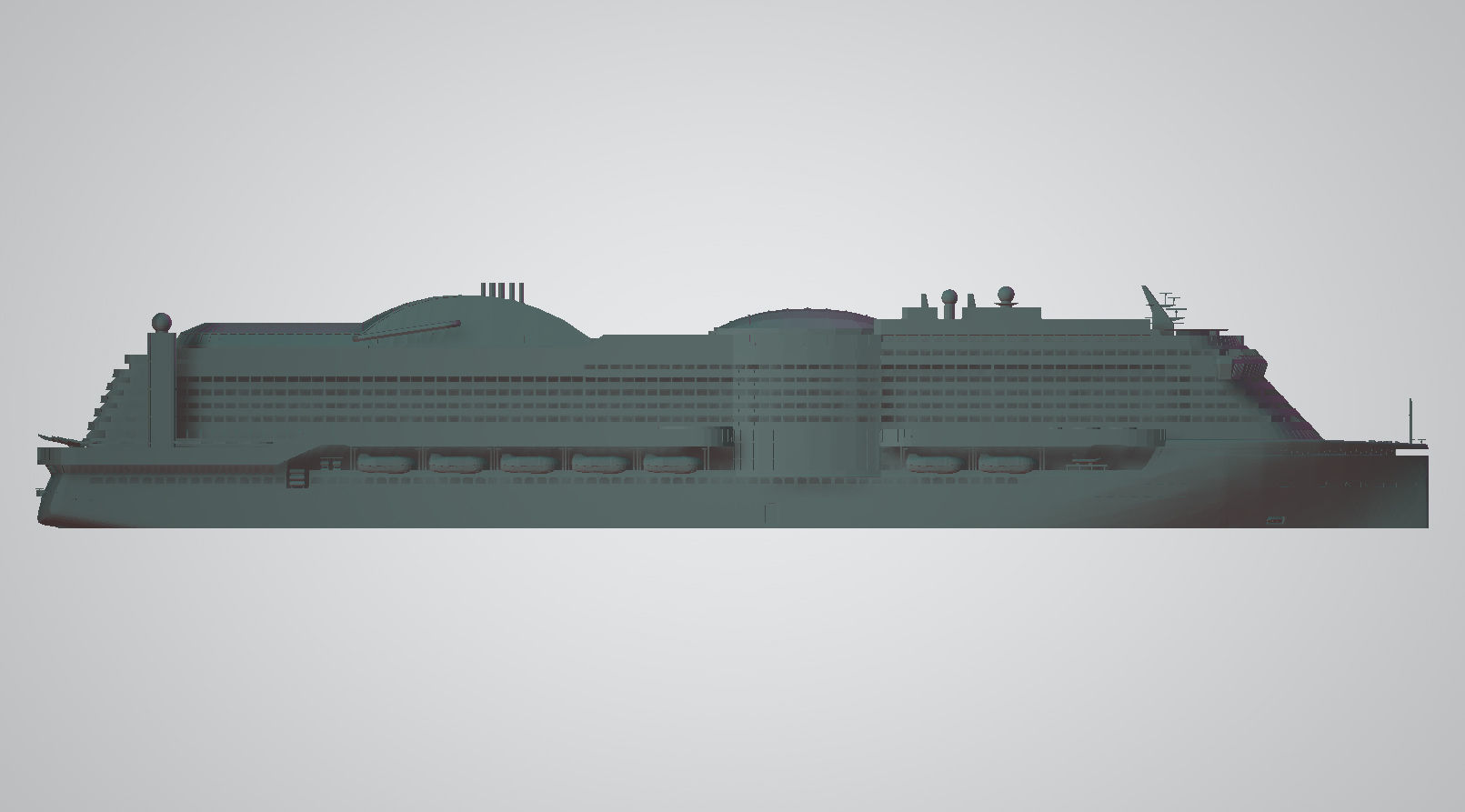 AIDAprima cruise ship 3D print model 3D print model_3