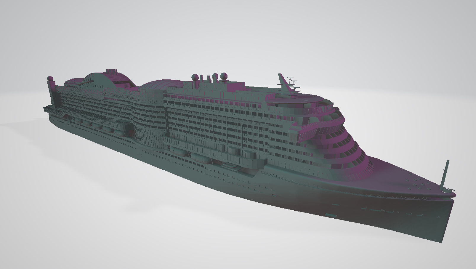 AIDAprima cruise ship 3D print model 3D print model_2