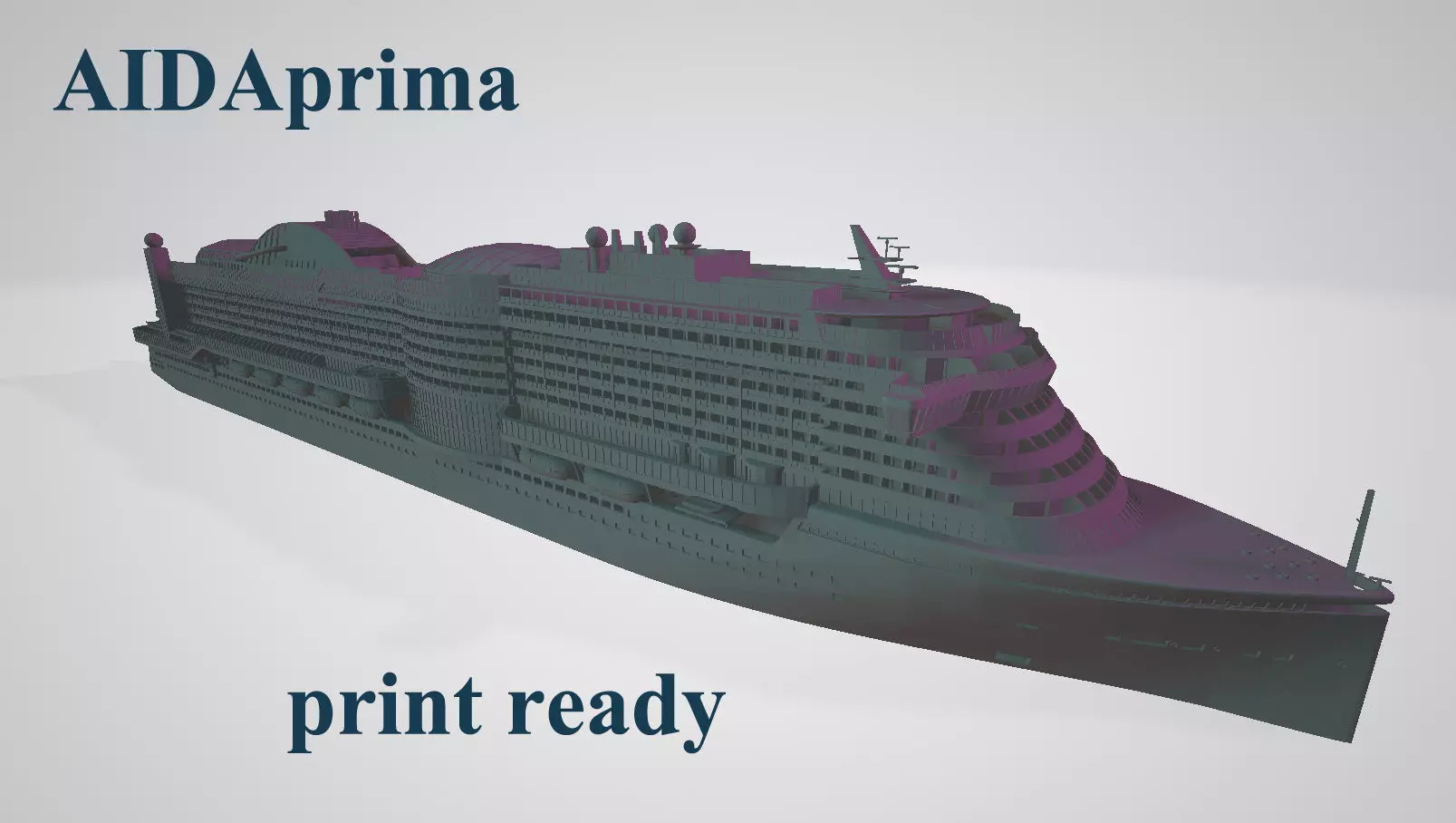 AIDAprima cruise ship 3D print model 3D print model_0