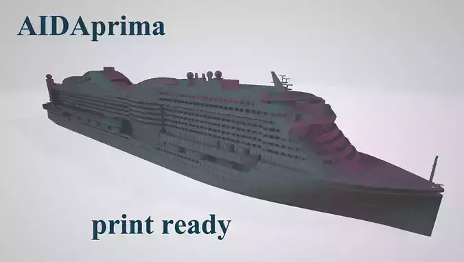 AIDAprima cruise ship 3D print model