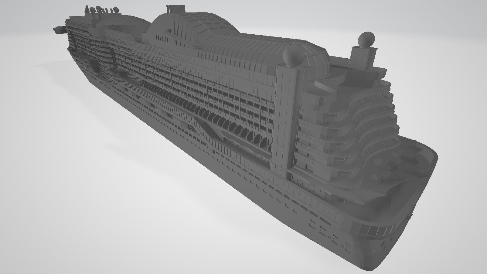 AIDAprima cruise ship 3D print model 3D print model_5
