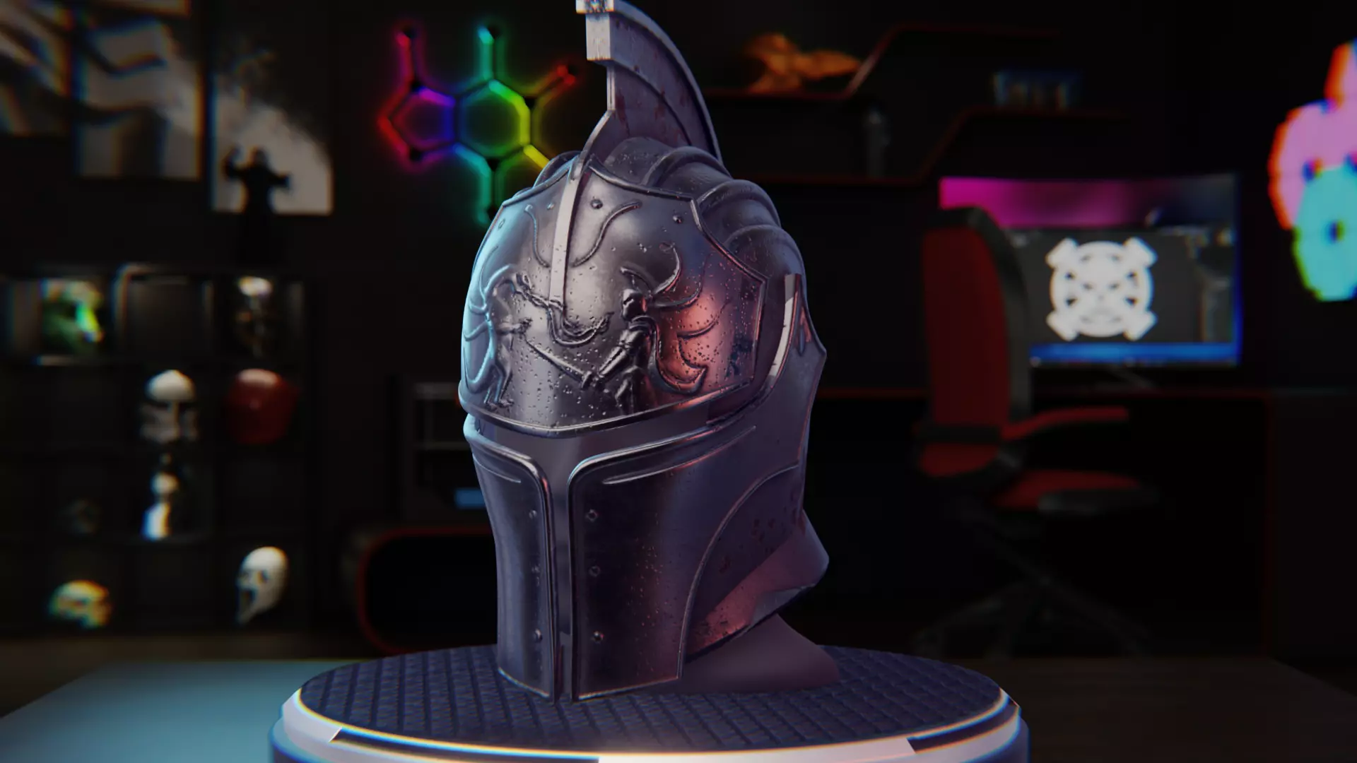 3D File of Faraam Knight armor from Dark Souls 3D print model_0