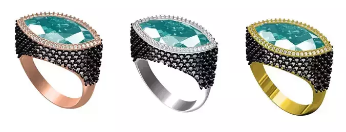 Marquise Cut Cocktail Ring