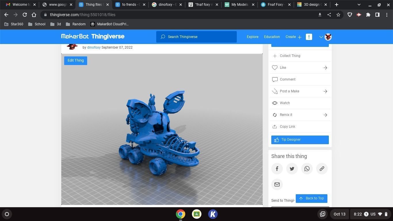 Fnaf truck 3D print model_1