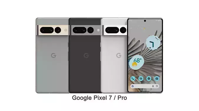 Google Pixel 7 and Pro 3D model