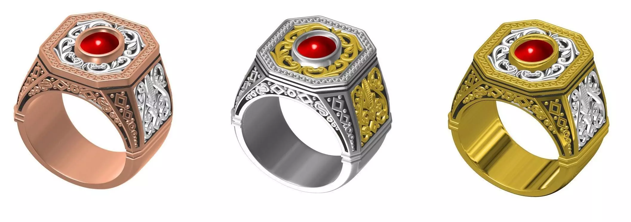 Antique-Vintage Rings 3D print model