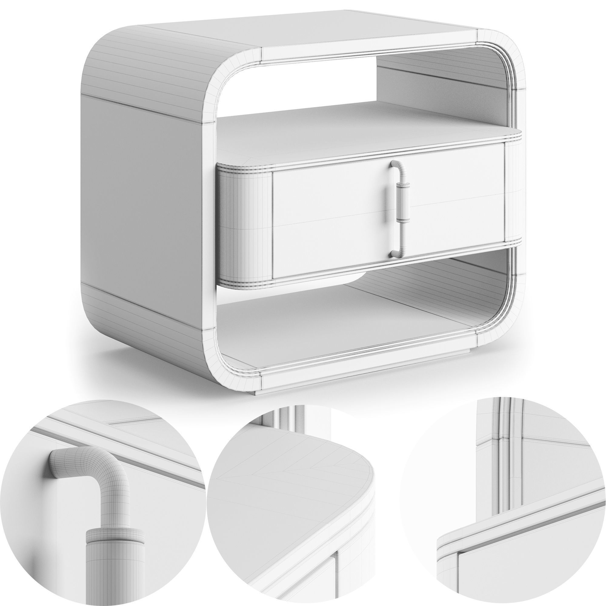 Frato COLMAR Bedside Table 3D model_6