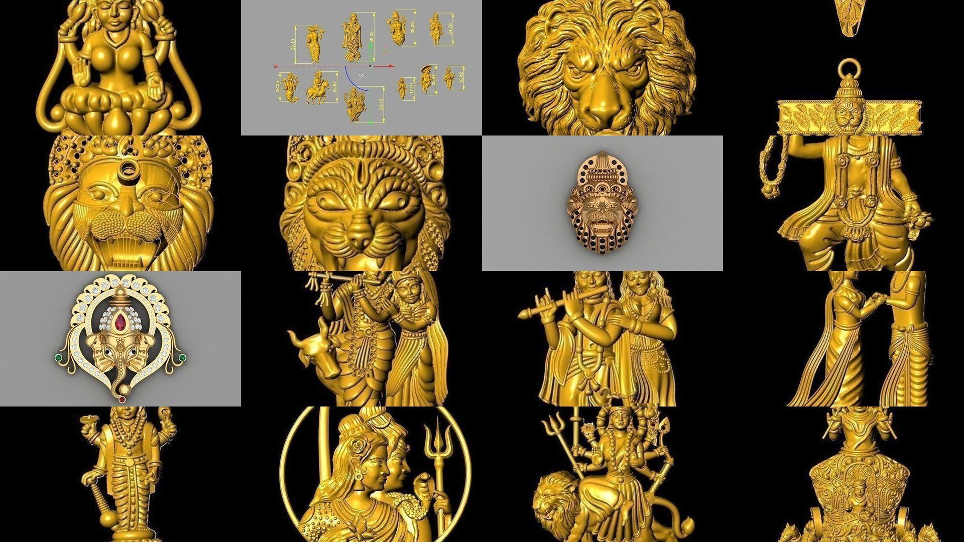 All type of bhagwan murti idol collection stl file only _15