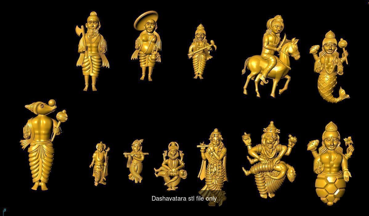All type of bhagwan murti idol collection stl file only _117