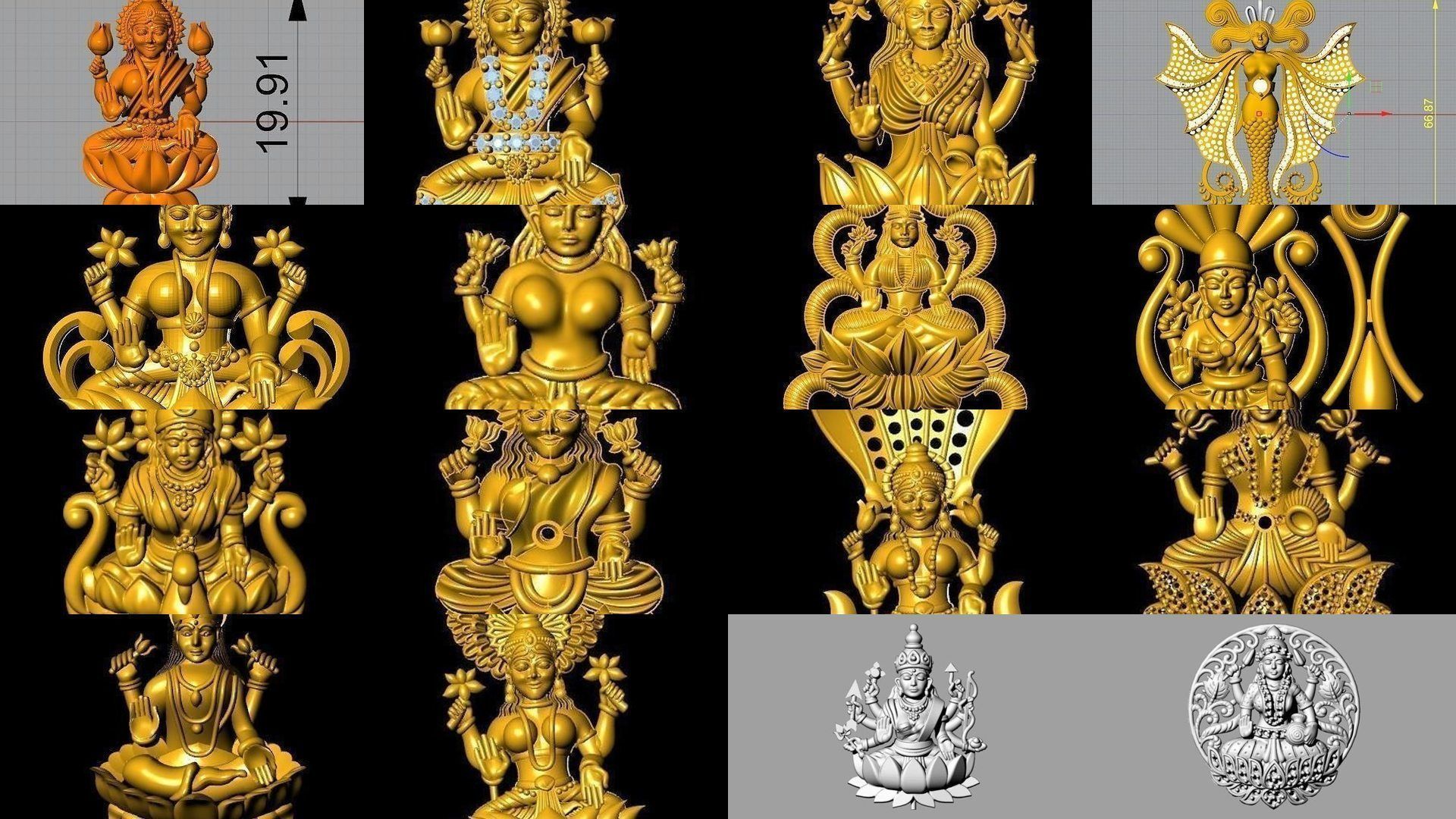 All type of bhagwan murti idol collection stl file only _13