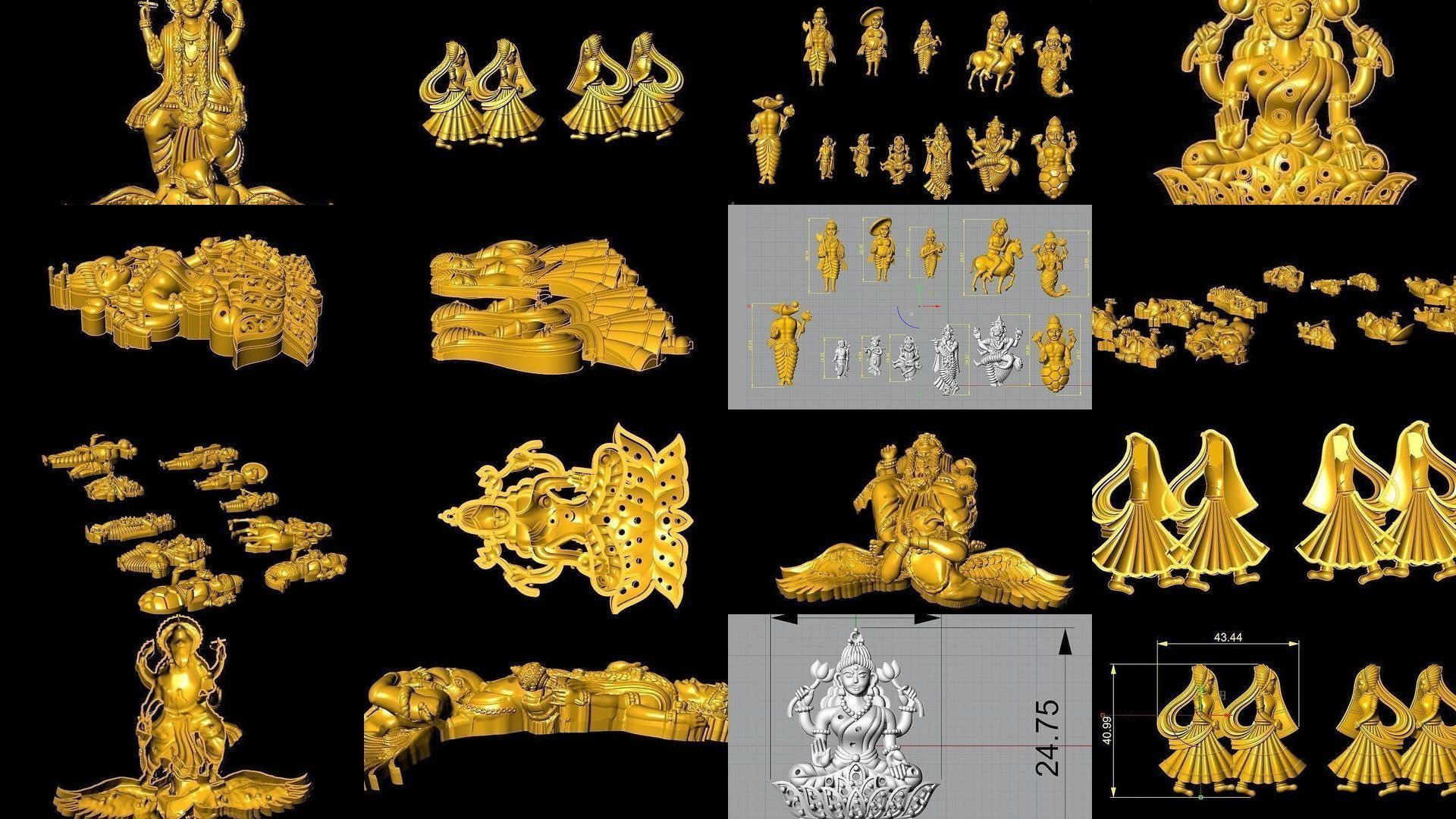 All type of bhagwan murti idol collection stl file only _17