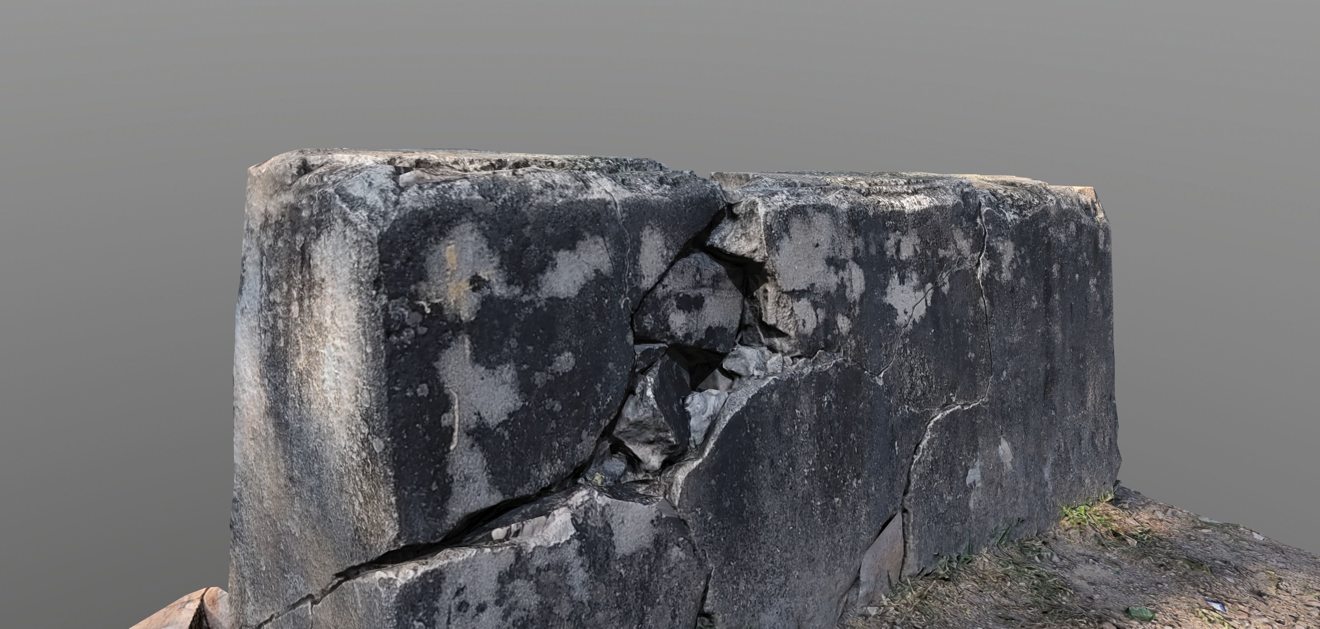 Broken Wall Low Poly Low-poly 3D model_9