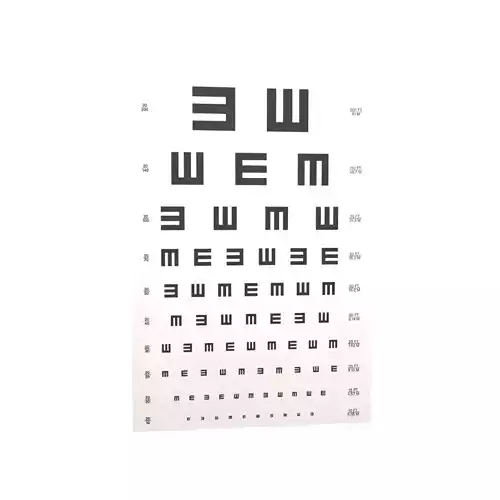 Eye Chart Print v1 001 Low-poly 3D model