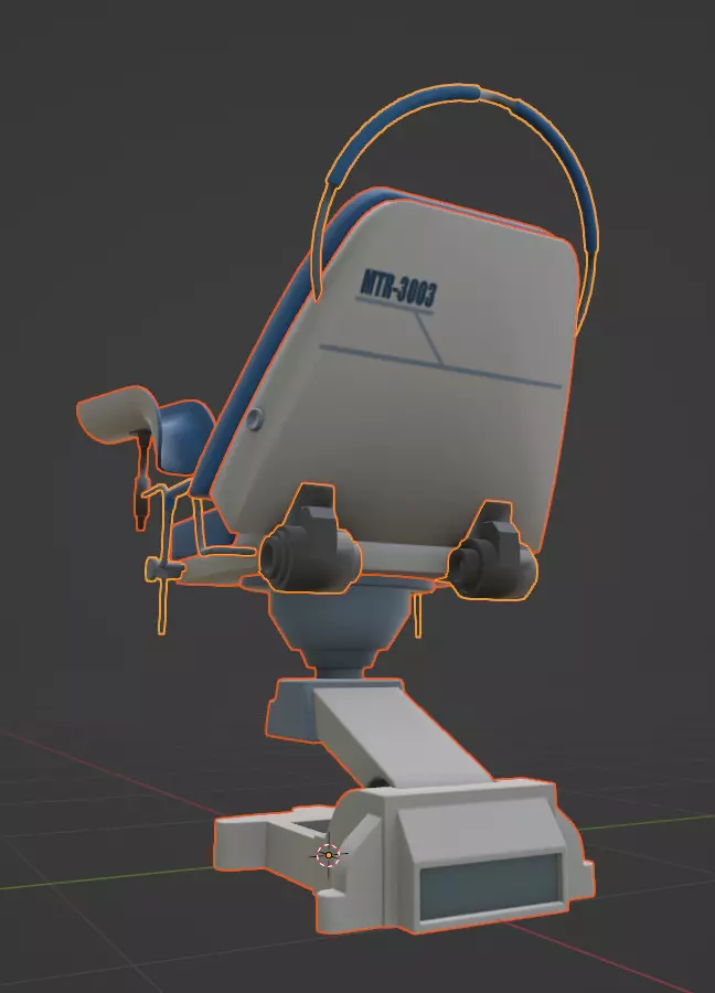 Gynecological Chair Low-poly 3D model_0