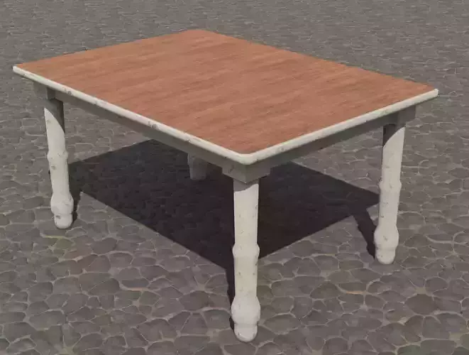 Old wooden table shabby chic style