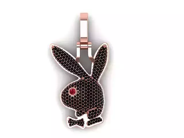 Black Rabbit diamond pendant