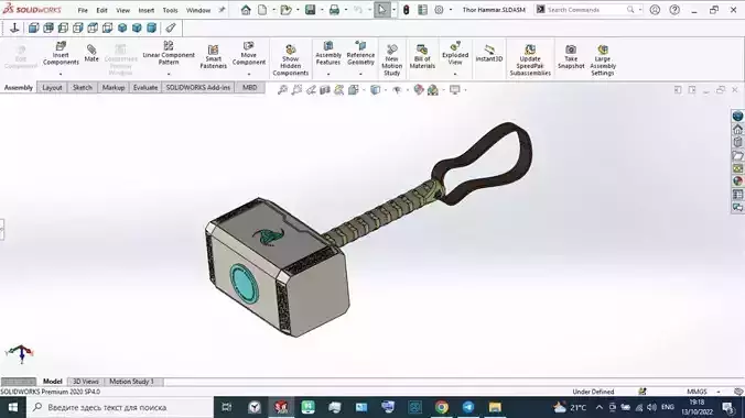 Thor Hammer 3D model
