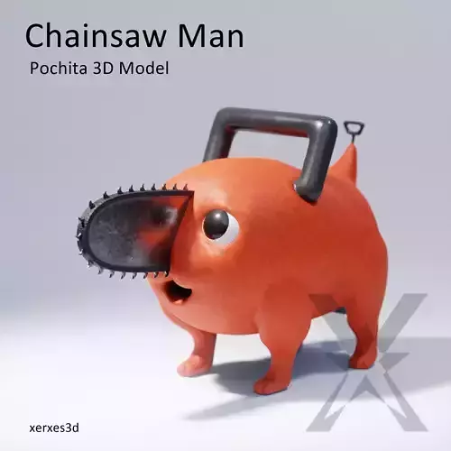 Game Ready Pochita Chainsaw Man 3d Model