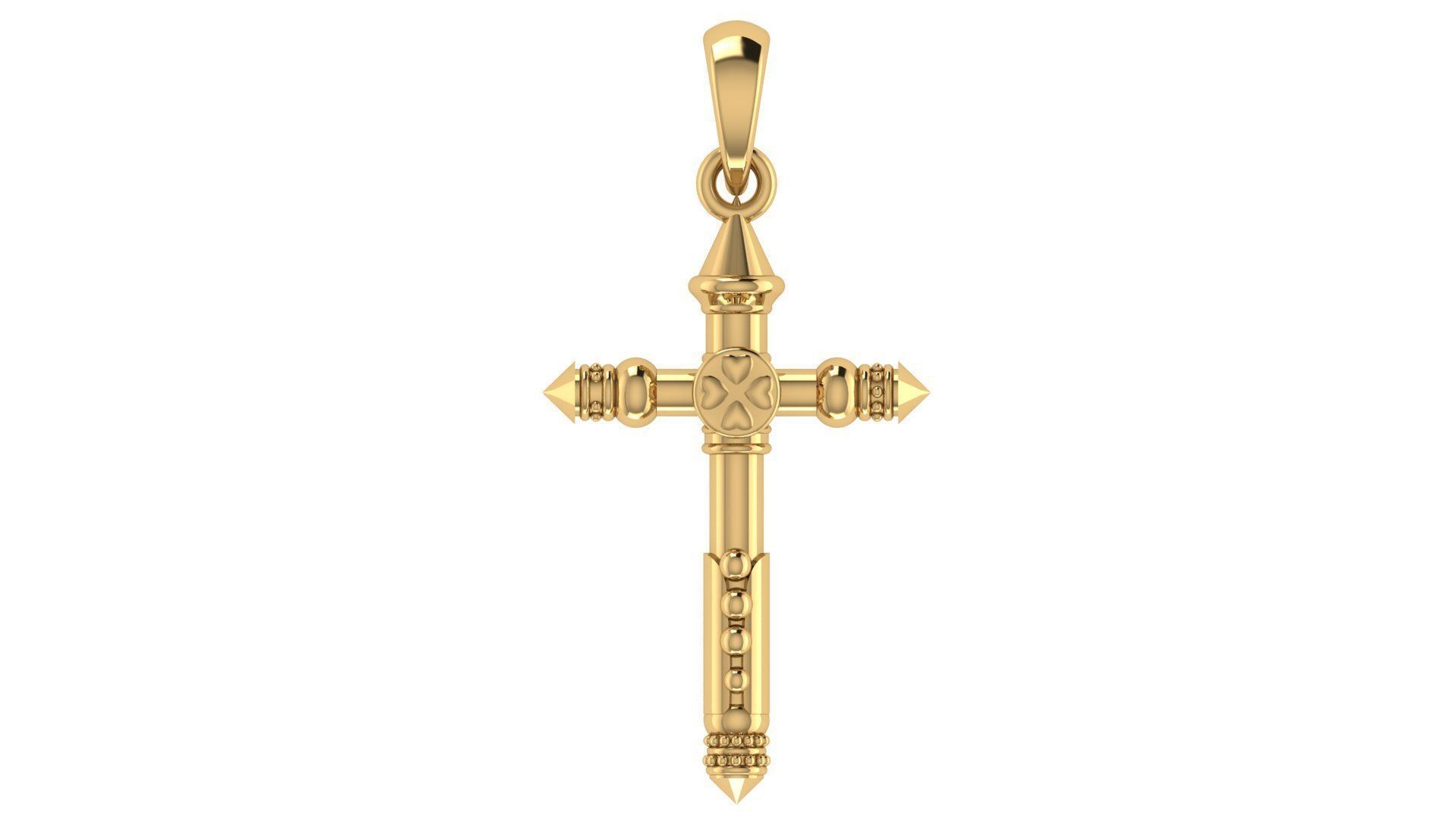 CROSS PENDANT CR178 3D print model_5