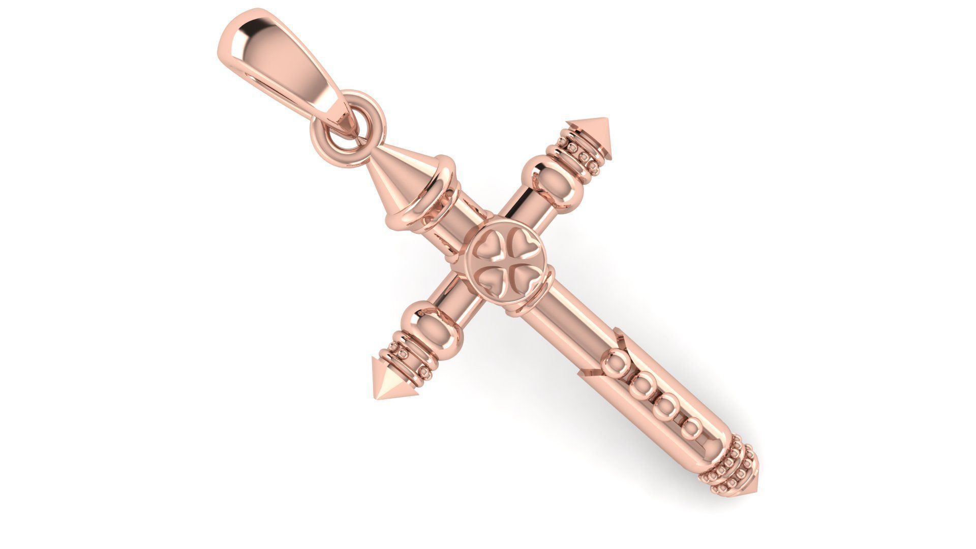 CROSS PENDANT CR178 3D print model_2