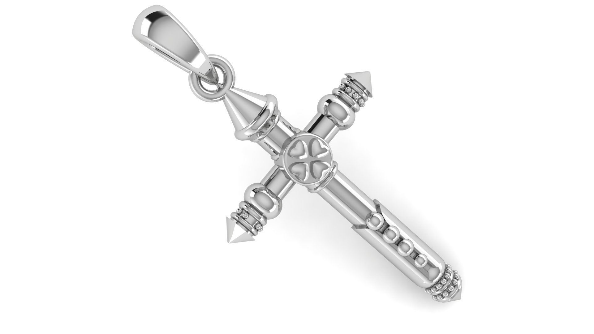 CROSS PENDANT CR178 3D print model_1