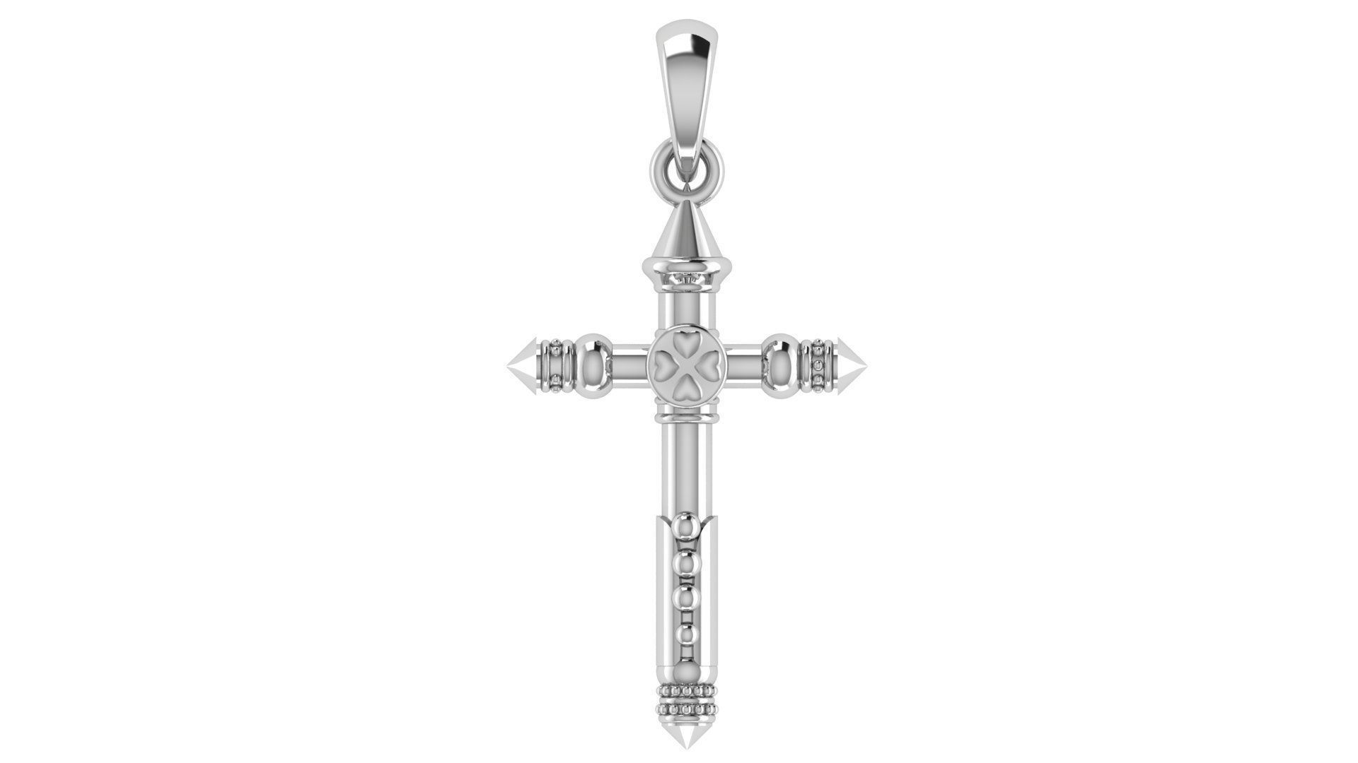 CROSS PENDANT CR178 3D print model_4