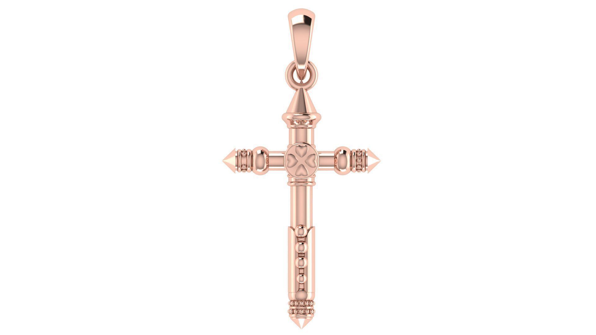 CROSS PENDANT CR178 3D print model_3