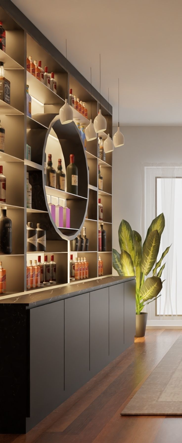 DINING AND BAR INTERIOR DESIGN 3D model_1