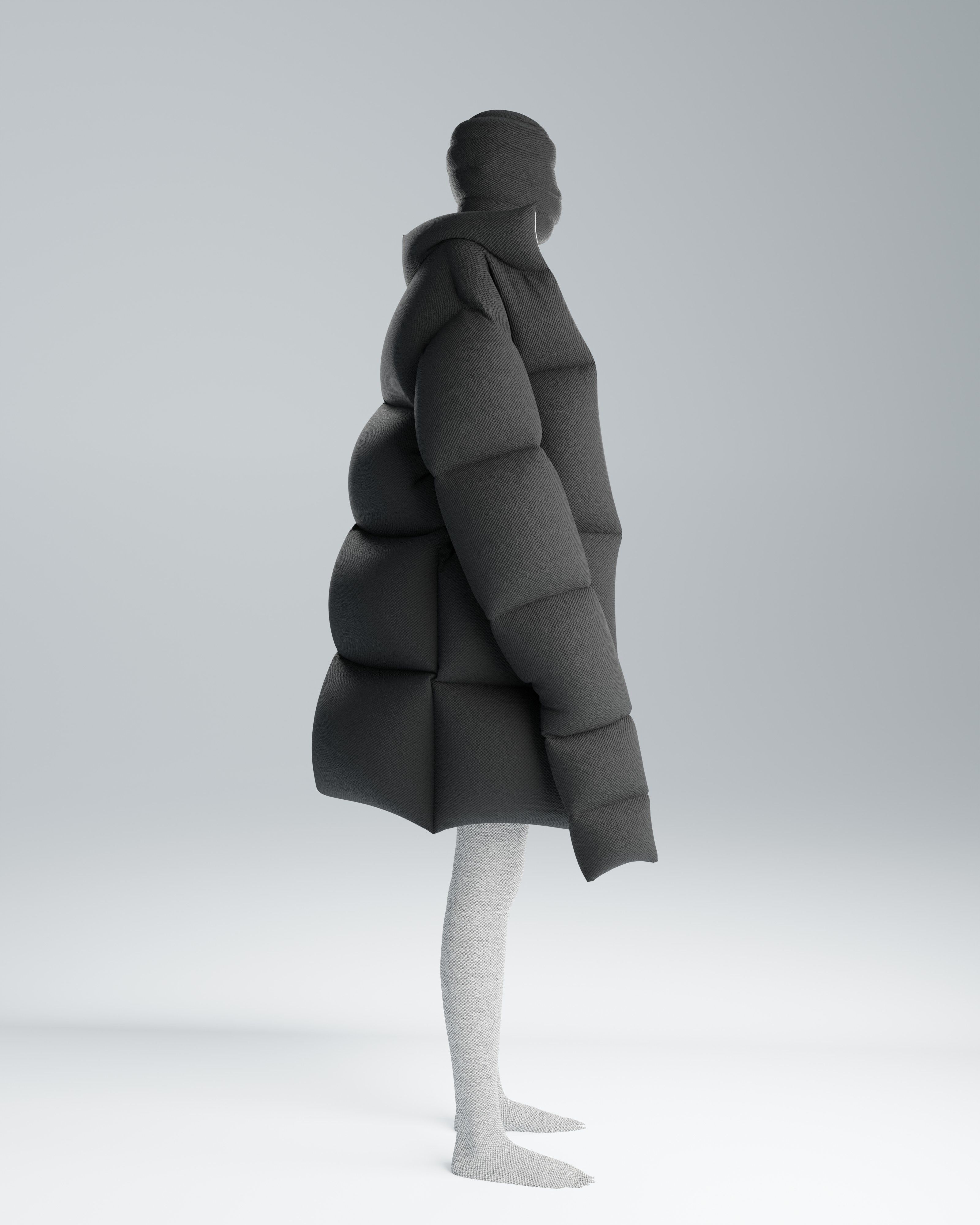 Puffer Jacket 3D model_2