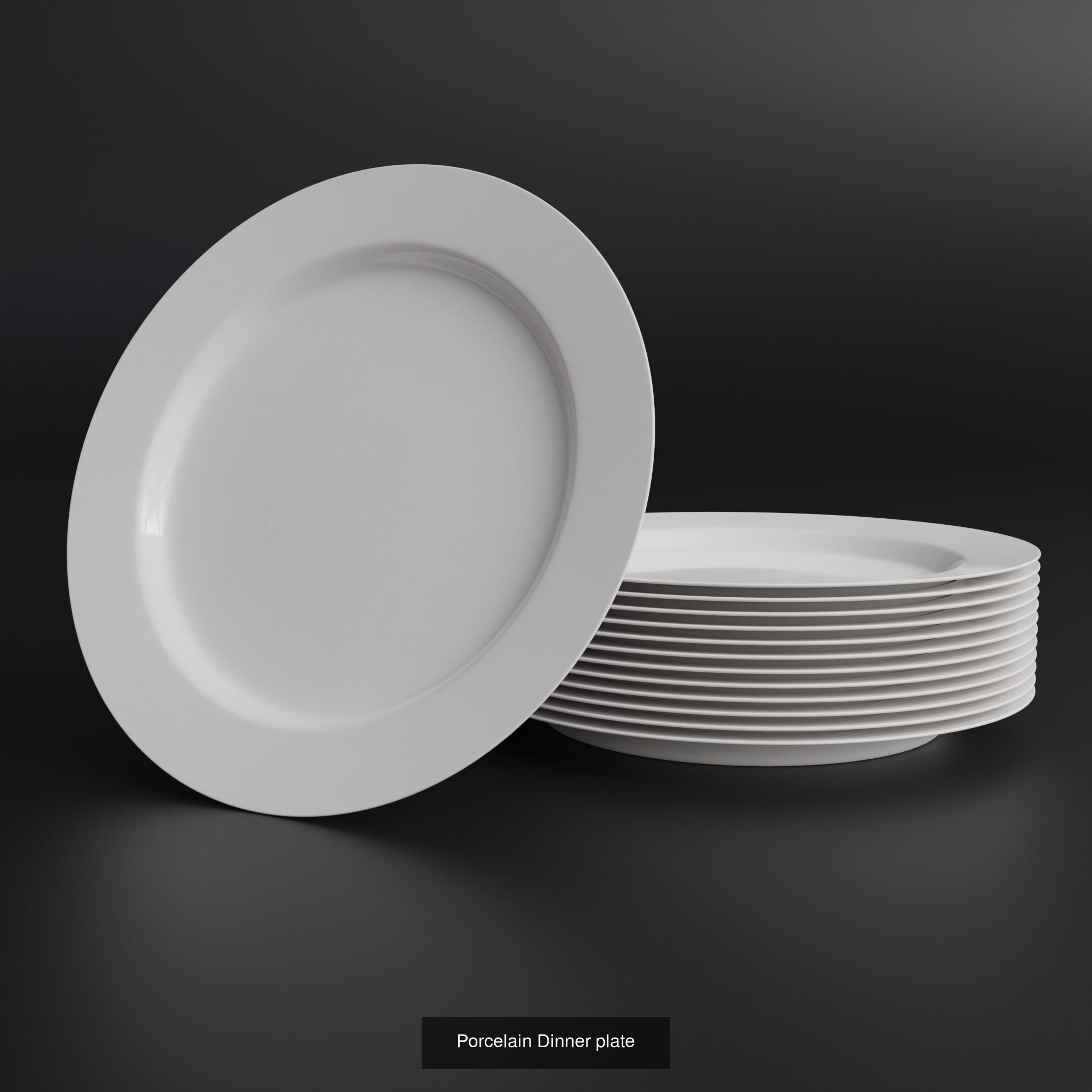 Tableware Dishware Plates 3D Model Collection_6