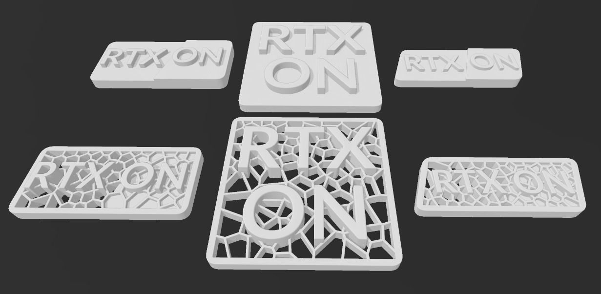 Gamer signs for RTX ON 3D print model_3
