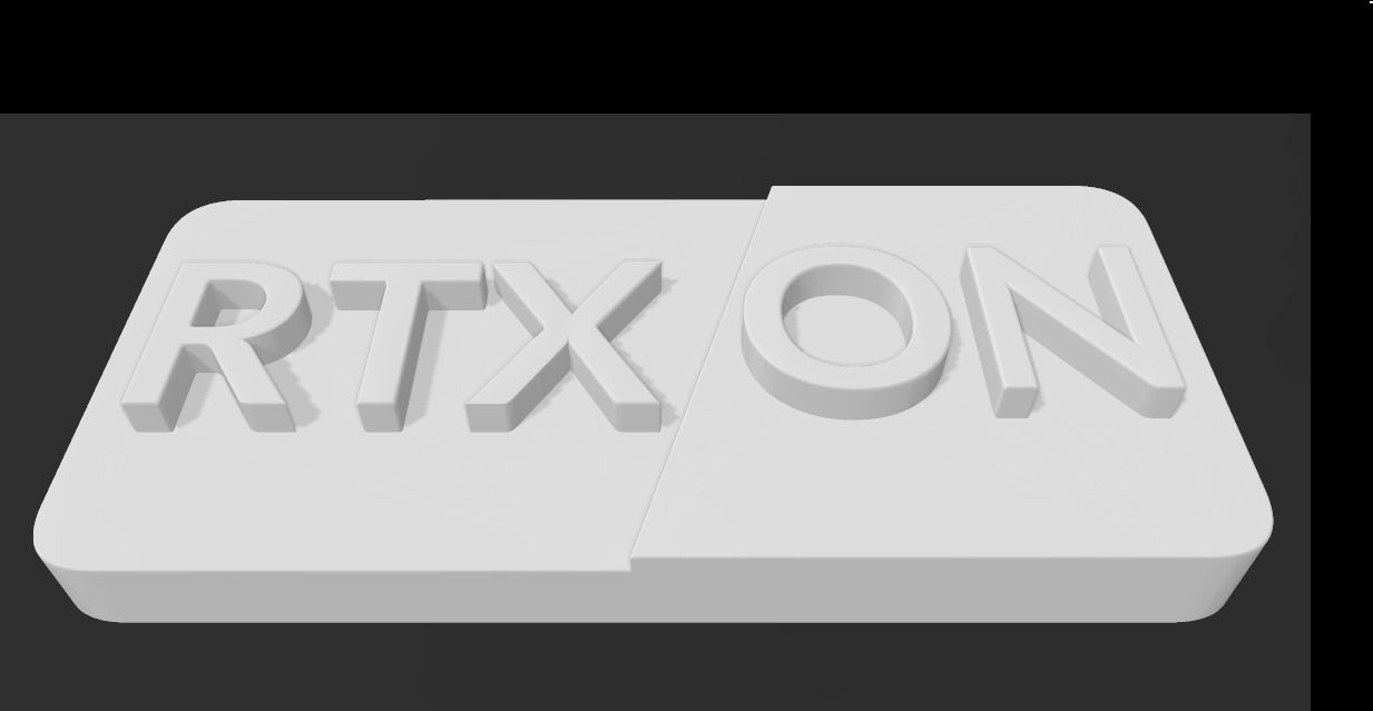 Gamer signs for RTX ON 3D print model_12