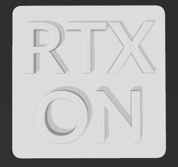 Gamer signs for RTX ON 3D print model_7