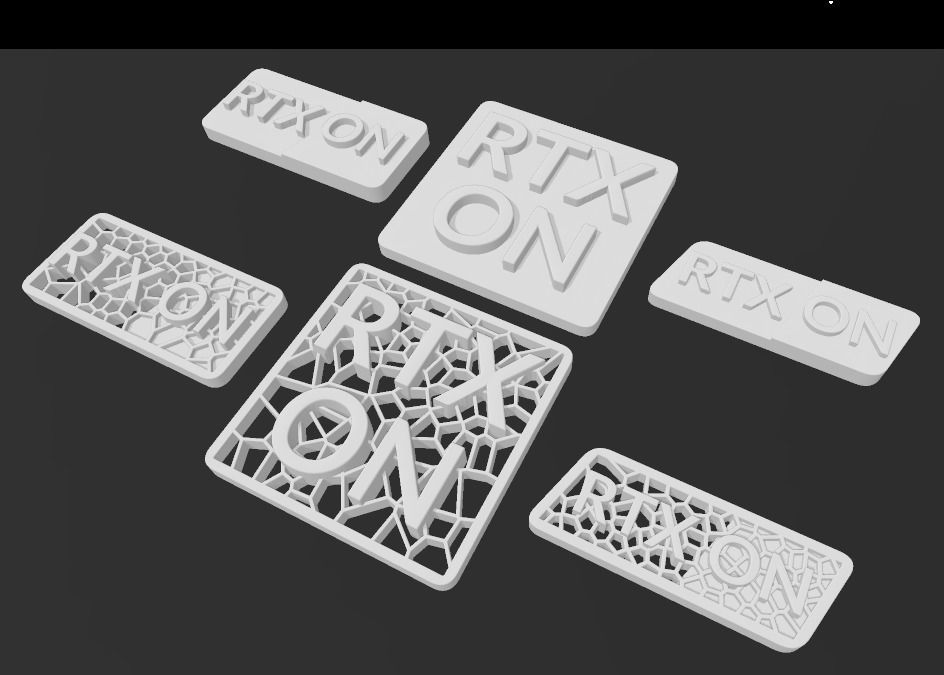 Gamer signs for RTX ON 3D print model_5