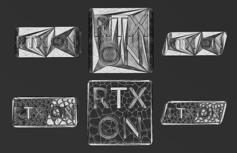 Gamer signs for RTX ON 3D print model_2