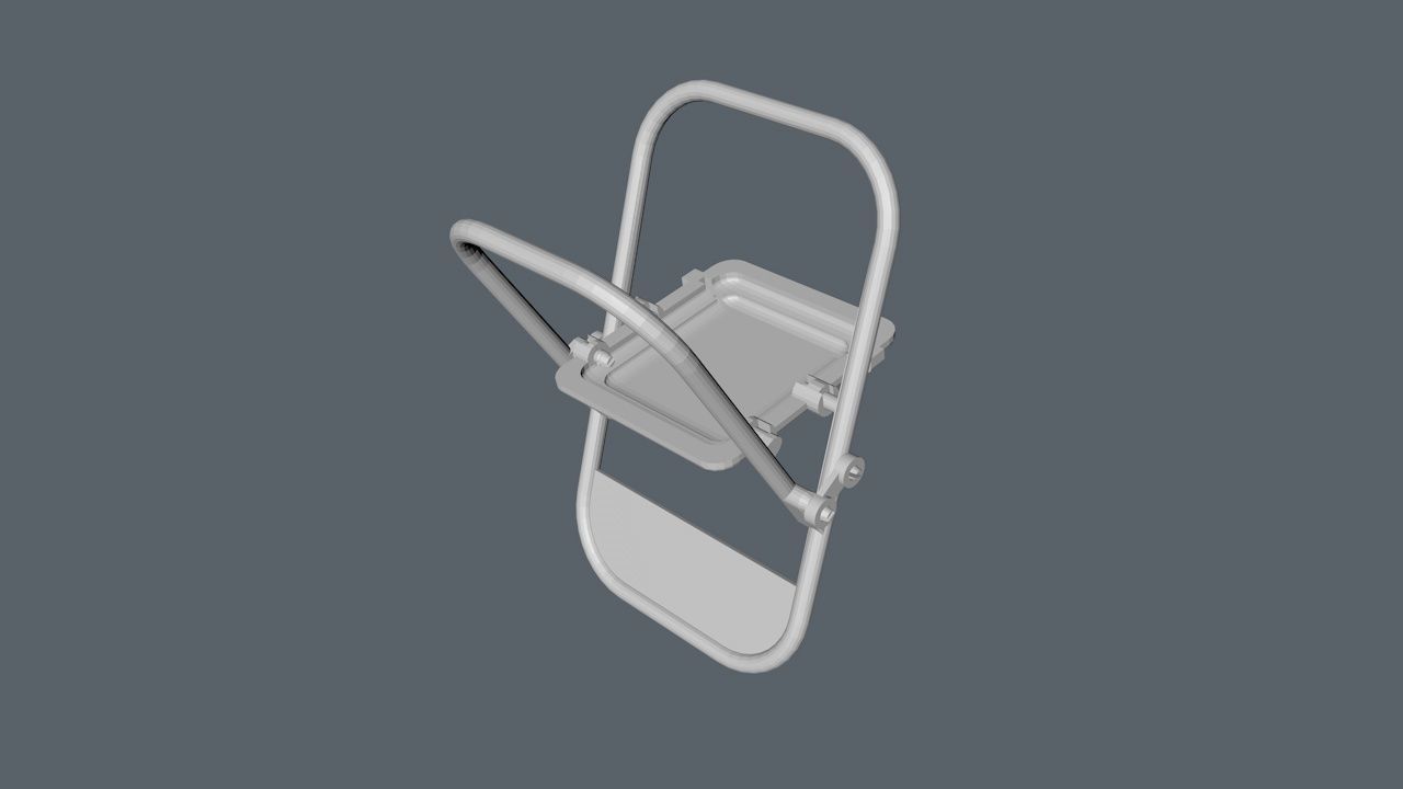 Chair for cellphone 3D model_4