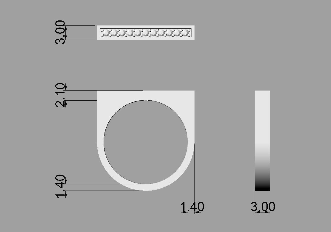 Classic Ring 3D print model_3