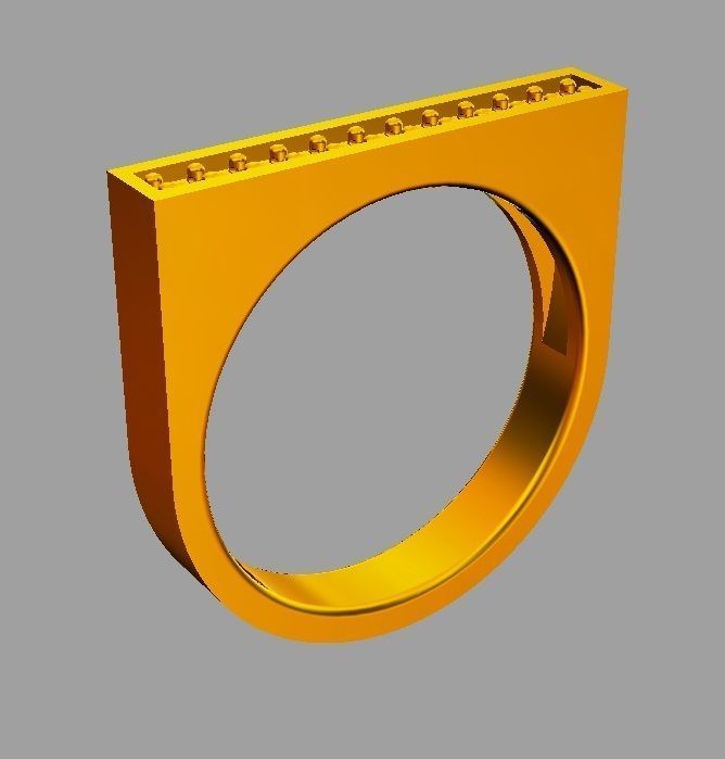 Classic Ring 3D print model_9