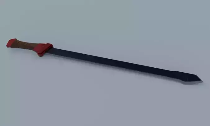Conceptual sword low poly 3D model PBR weapon