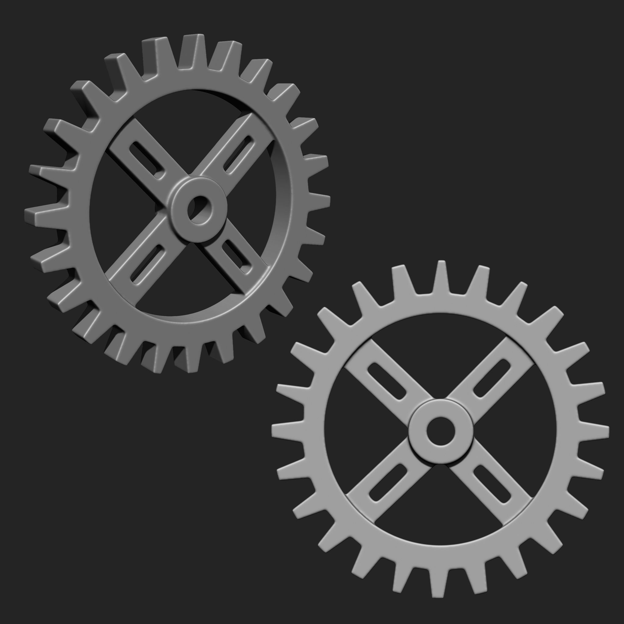 Steampunk Gears IMM Brush Pack 21 in One 3D model_13