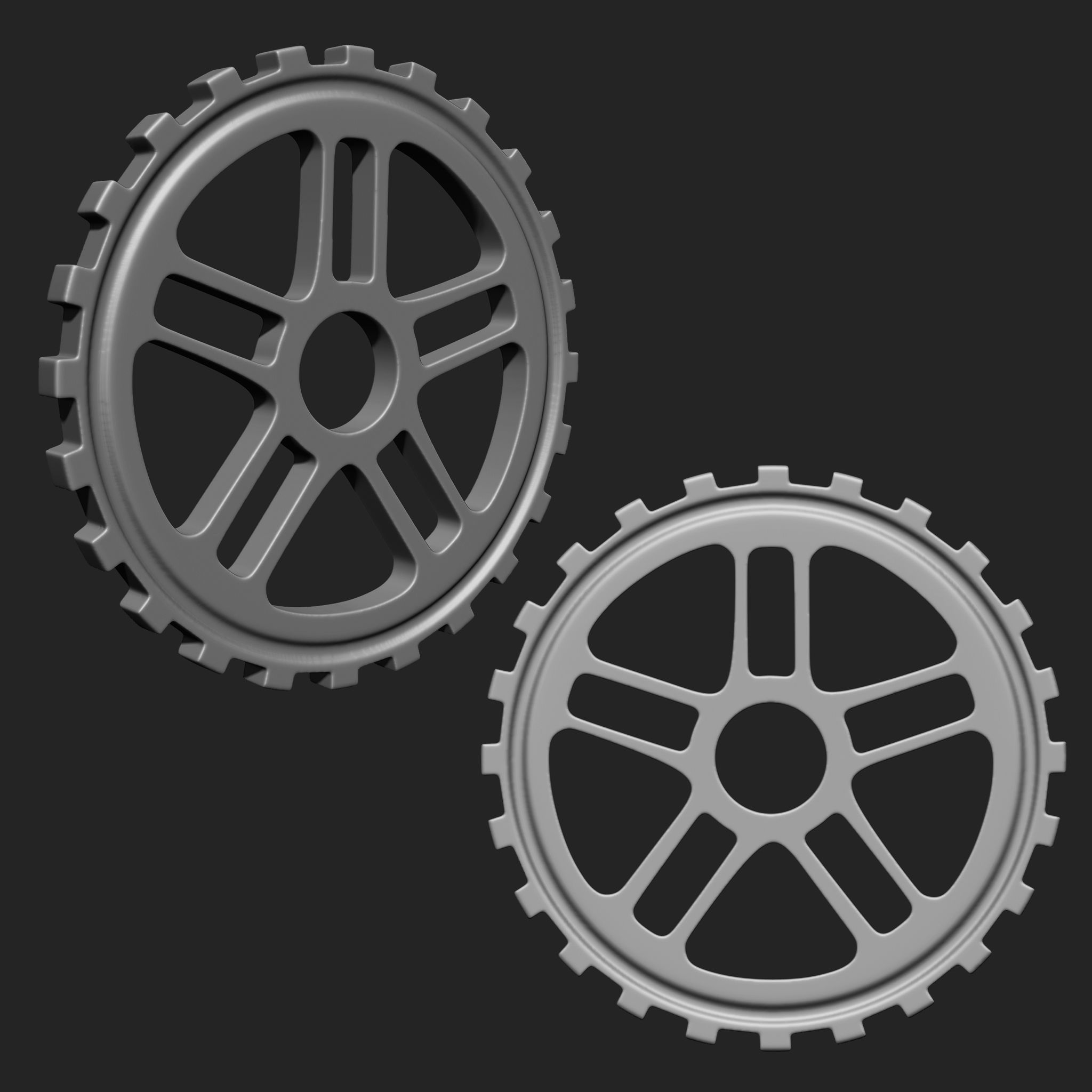 Steampunk Gears IMM Brush Pack 21 in One 3D model_12