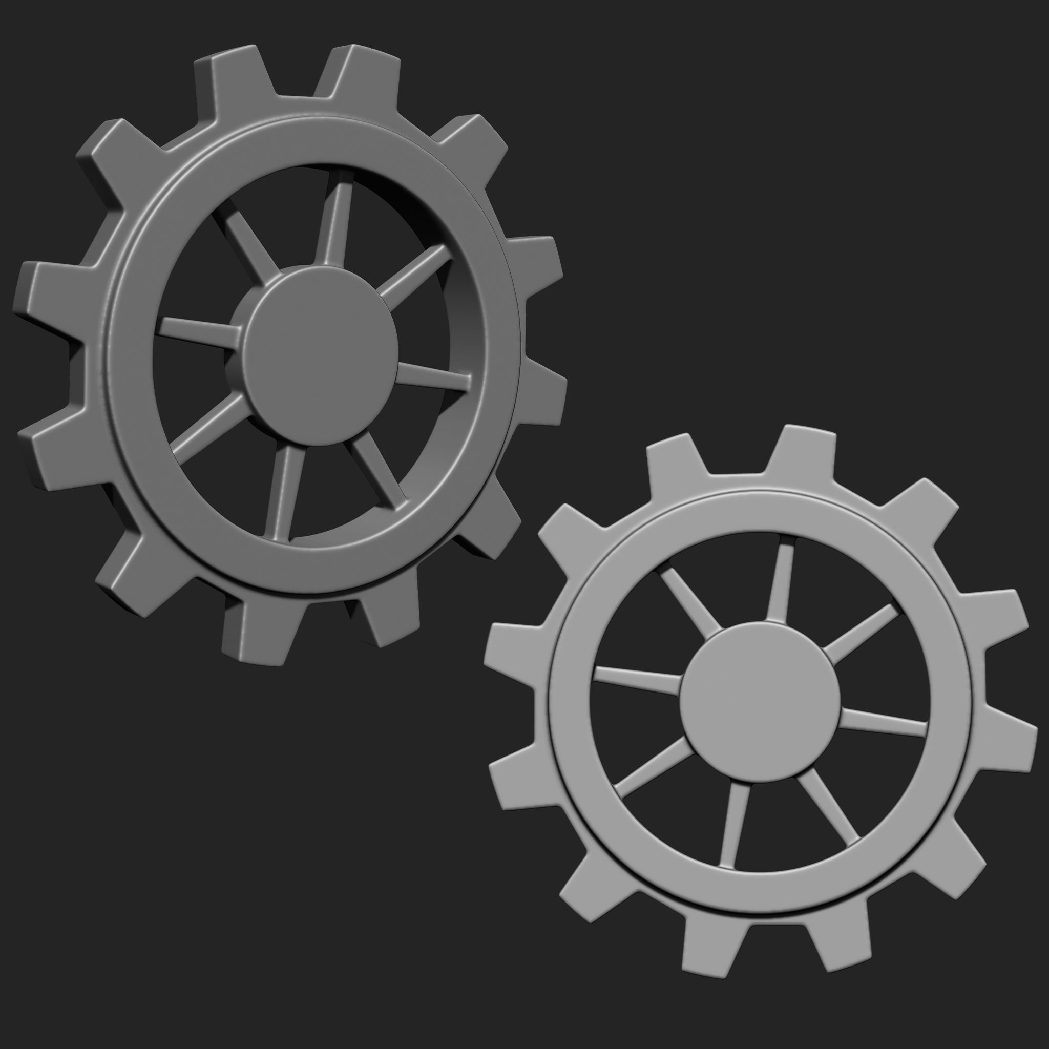 Steampunk Gears IMM Brush Pack 21 in One 3D model_8