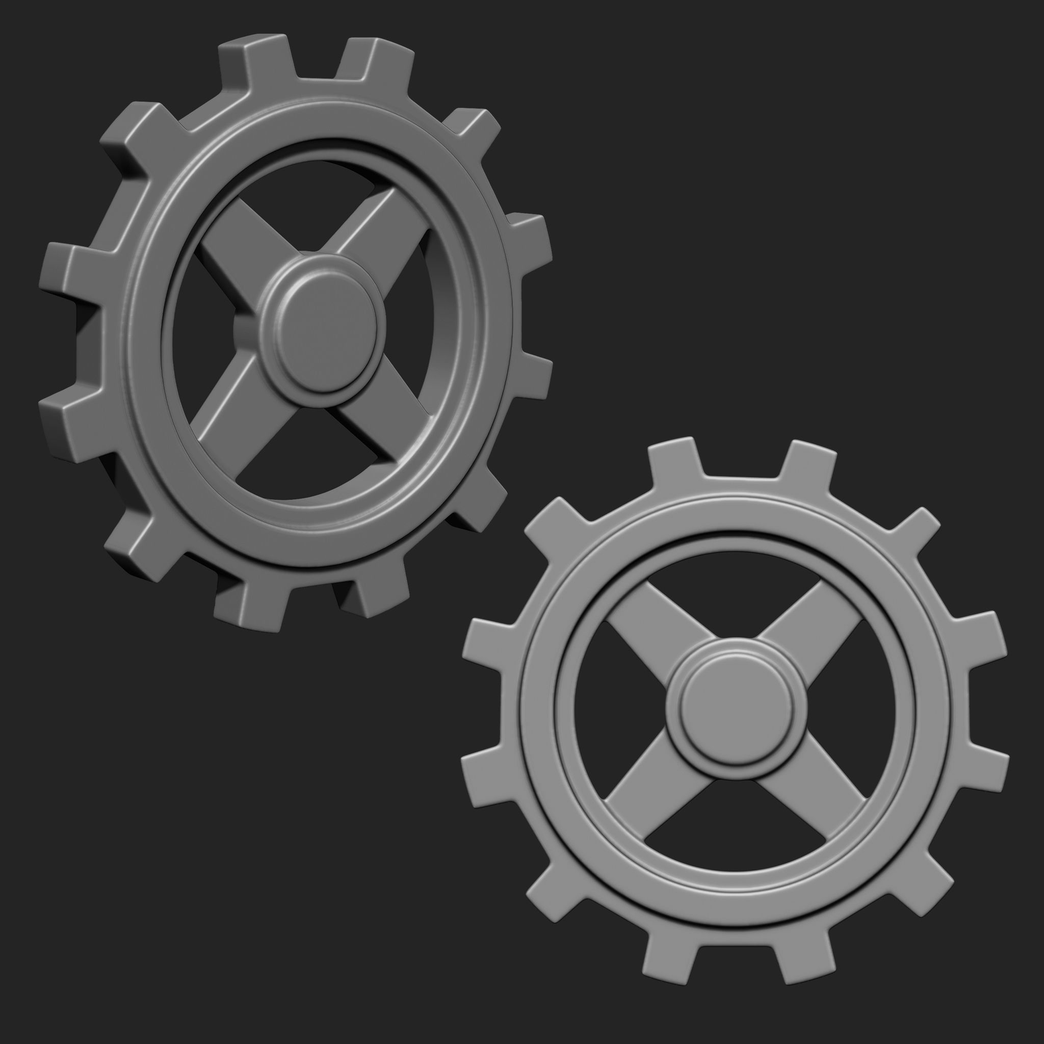 Steampunk Gears IMM Brush Pack 21 in One 3D model_7