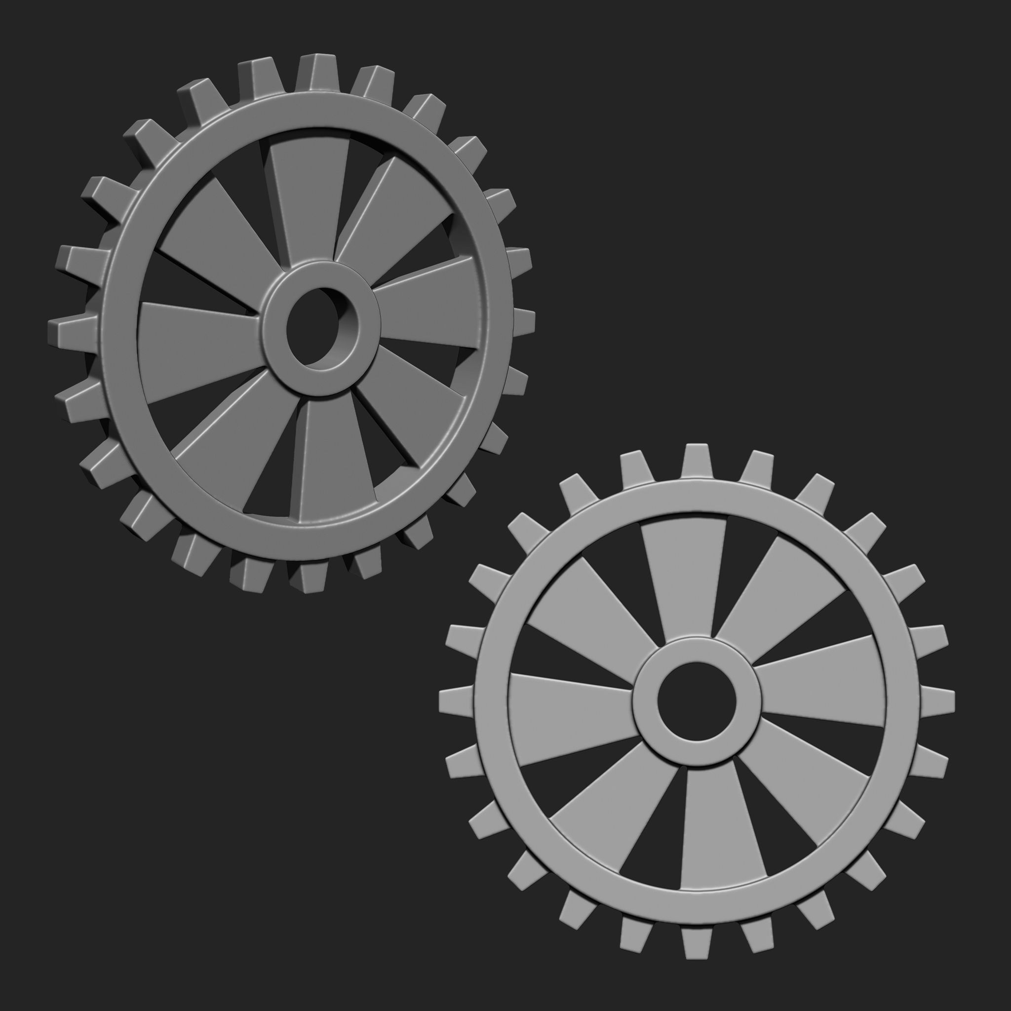 Steampunk Gears IMM Brush Pack 21 in One 3D model_10