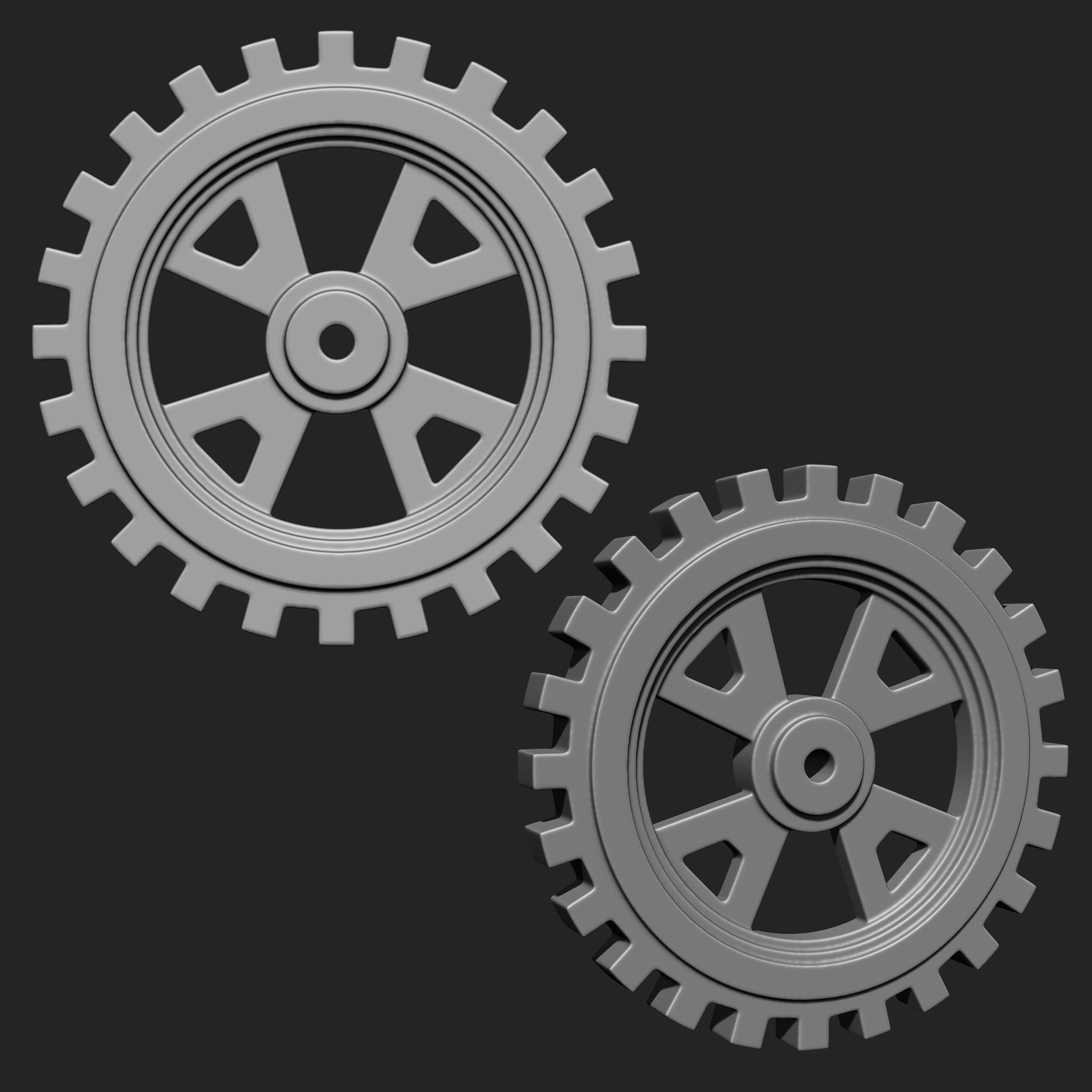 Steampunk Gears IMM Brush Pack 21 in One 3D model_9