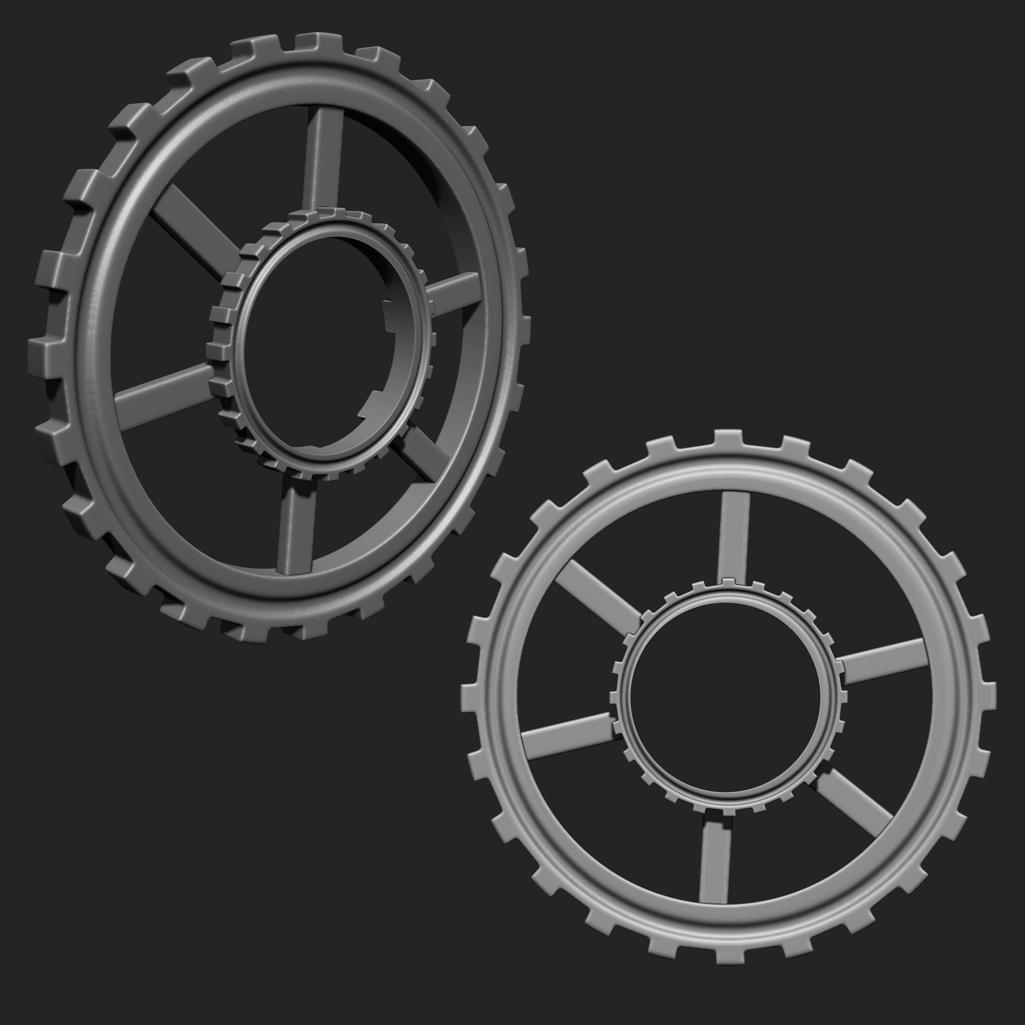 Steampunk Gears IMM Brush Pack 21 in One 3D model_15
