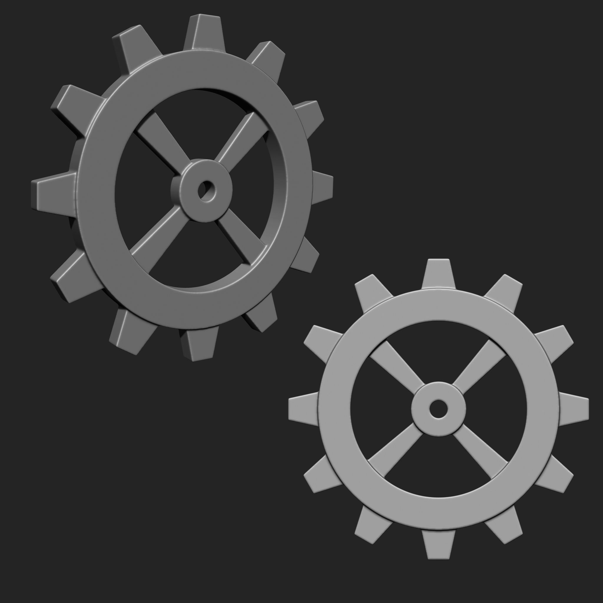 Steampunk Gears IMM Brush Pack 21 in One 3D model_11
