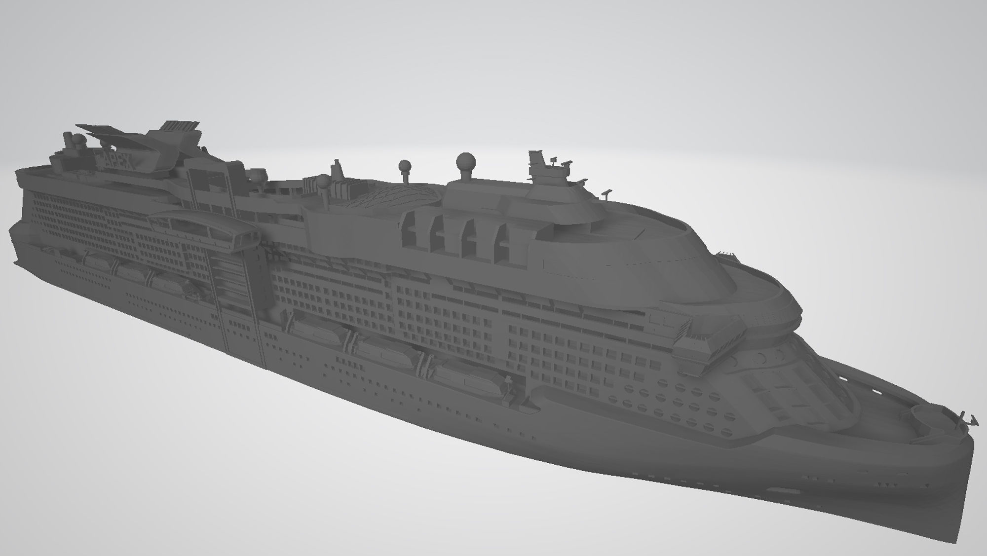 Celebrity Apex cruise ship 3D print model 3D print model_2