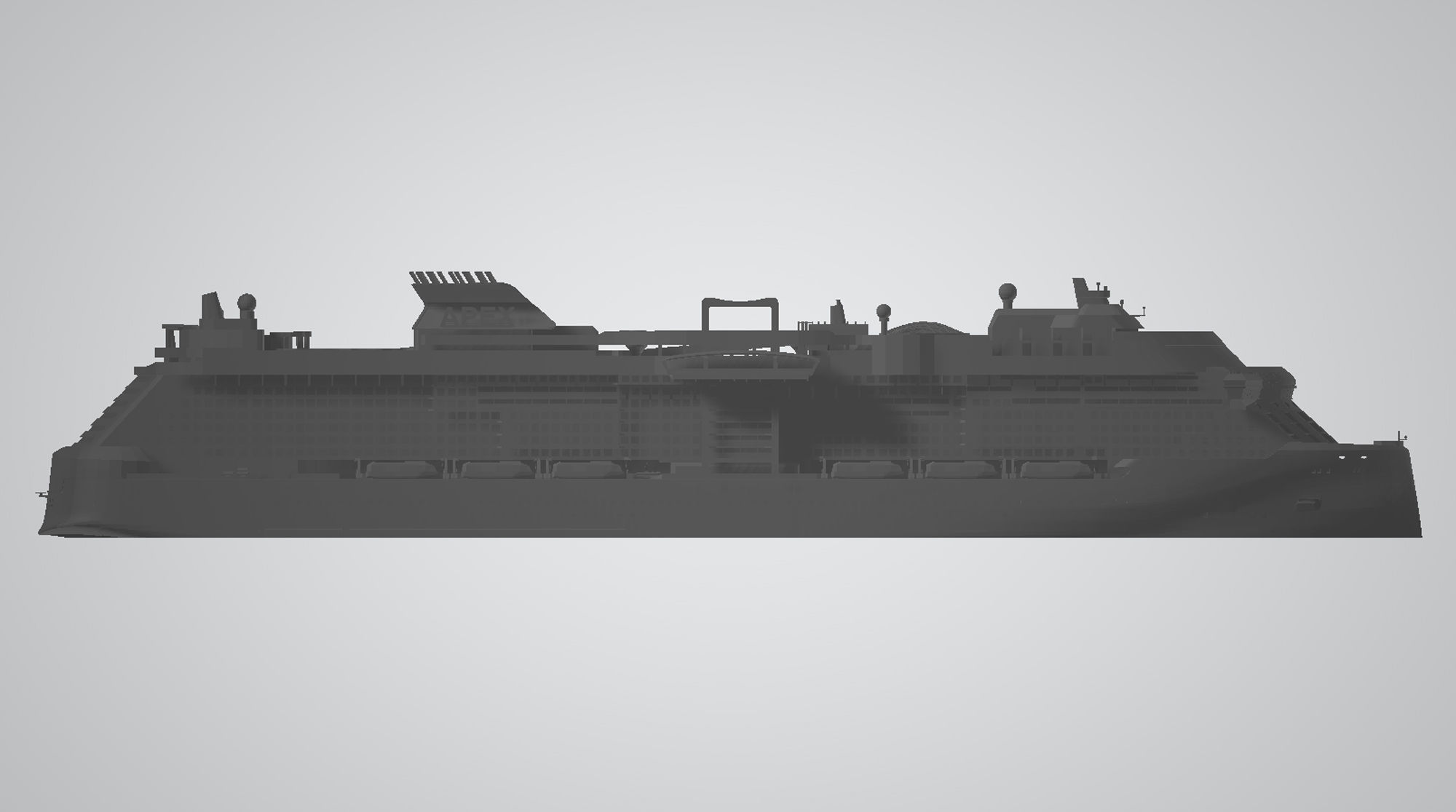 Celebrity Apex cruise ship 3D print model 3D print model_3